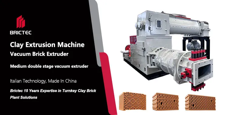 Μηχανήματα Παραγωγής Τούβλων Μεσαίας Κλίμακας Διπλού Σταδίου Αντλίας κενού για Πλινθόκτιστα και Κεραμίδια 0