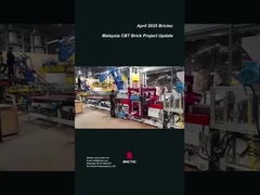 Μηχανή από τούβλα από πηλό σε γραμμή παραγωγής και διαδικασία κατασκευής στη Μαλαισία Σχέδιο CBT